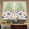 thumbnail image 4 of Yayeee Kitchen Curtains Set of 2 Light Filtering 57"x36" Over Sink Window Panels, Playful Forest, 4 of 7