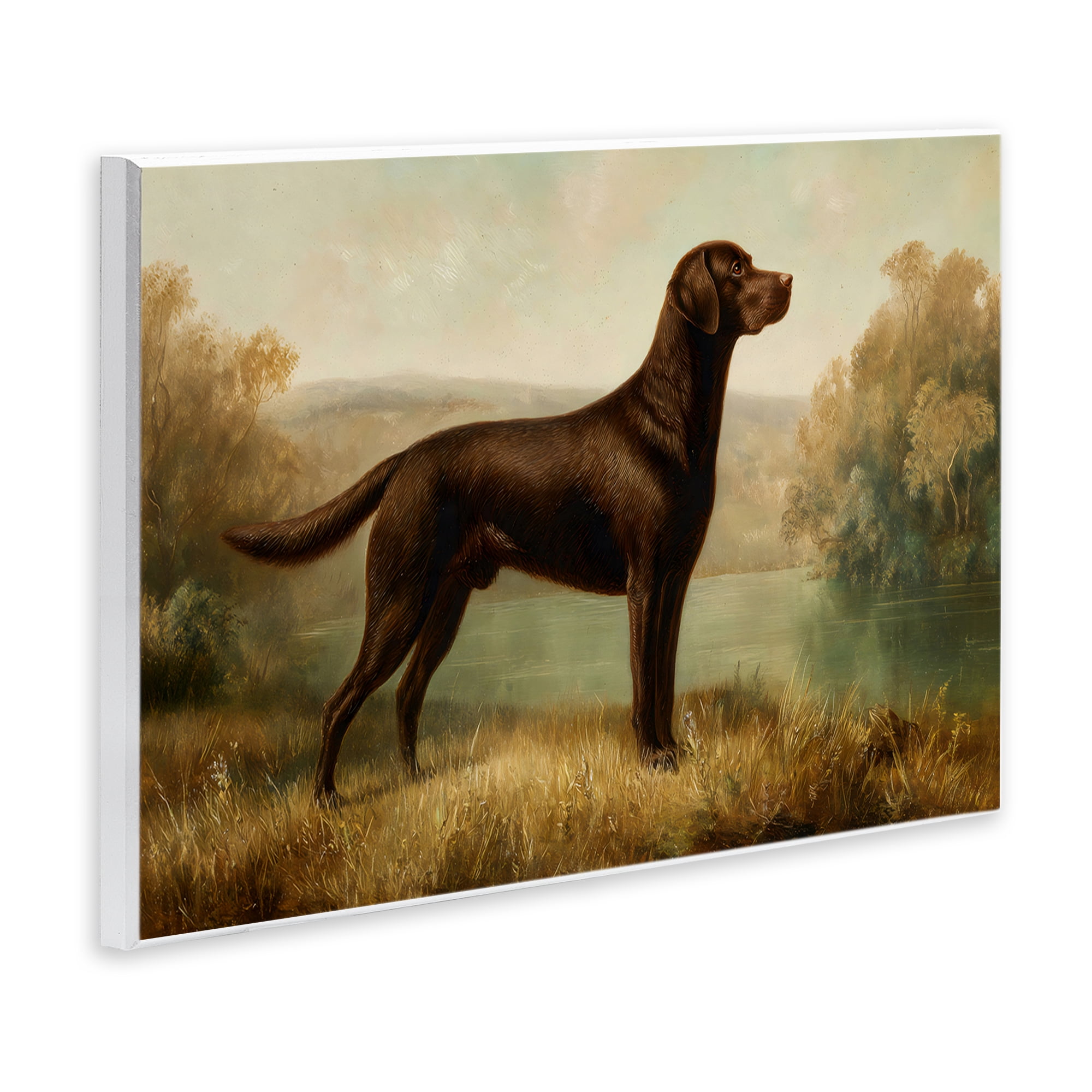 Stupell Industries Chocolate Brown Labrador Wall Plaque Art, design by Petal Prints Design