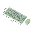 thumbnail image 3 of Teclado inalámbrico colorido de 86 teclas, kit de ratón de 3 teclas, accesorios para PC de escritorio (verde) Ehuebsd Para estrenar, 3 of 6