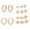 Rose gold H, variant on White Gold Plated Cute Earrings,4 Pairs Six Claw Blue Zirconia Earring Classroom Valentines Gifts