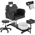 thumbnail image 1 of Chaise de Pédicure avec Bassin pour Pieds, Bain de Pieds de Massage Hydraulique avec Rotation à 360°, Unité de Pédicure Réglable en Hauteur, 1 of 6