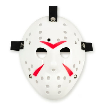Jason Hockey Mask | White Friday The 13th Mask | Sized for Adults &