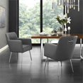 thumbnail image 2 of Posh Living Perogo Faux Leather Dining Chair in Gray (Set of 2), 2 of 8