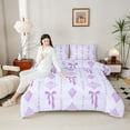 thumbnail image 4 of Feelyou Ribbon Bow Teen Full Size Comforter Sets, Tribal Aztec Abstract Bedding Sets, 3pcs, 4 of 8