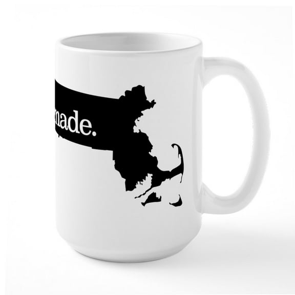 CafePress - Massachusetts Made - 15 oz Ceramic Large White Nolvety Mug