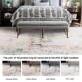 thumbnail image 2 of Modern Area Rug For Living Room Bedroom, Large Boho Floor Carpet With Non-Slip Backing For Indoor Office Dining Room, Abstract Home Deco Non-Shedding, Machine Washable Khaki Blue, 2 of 6