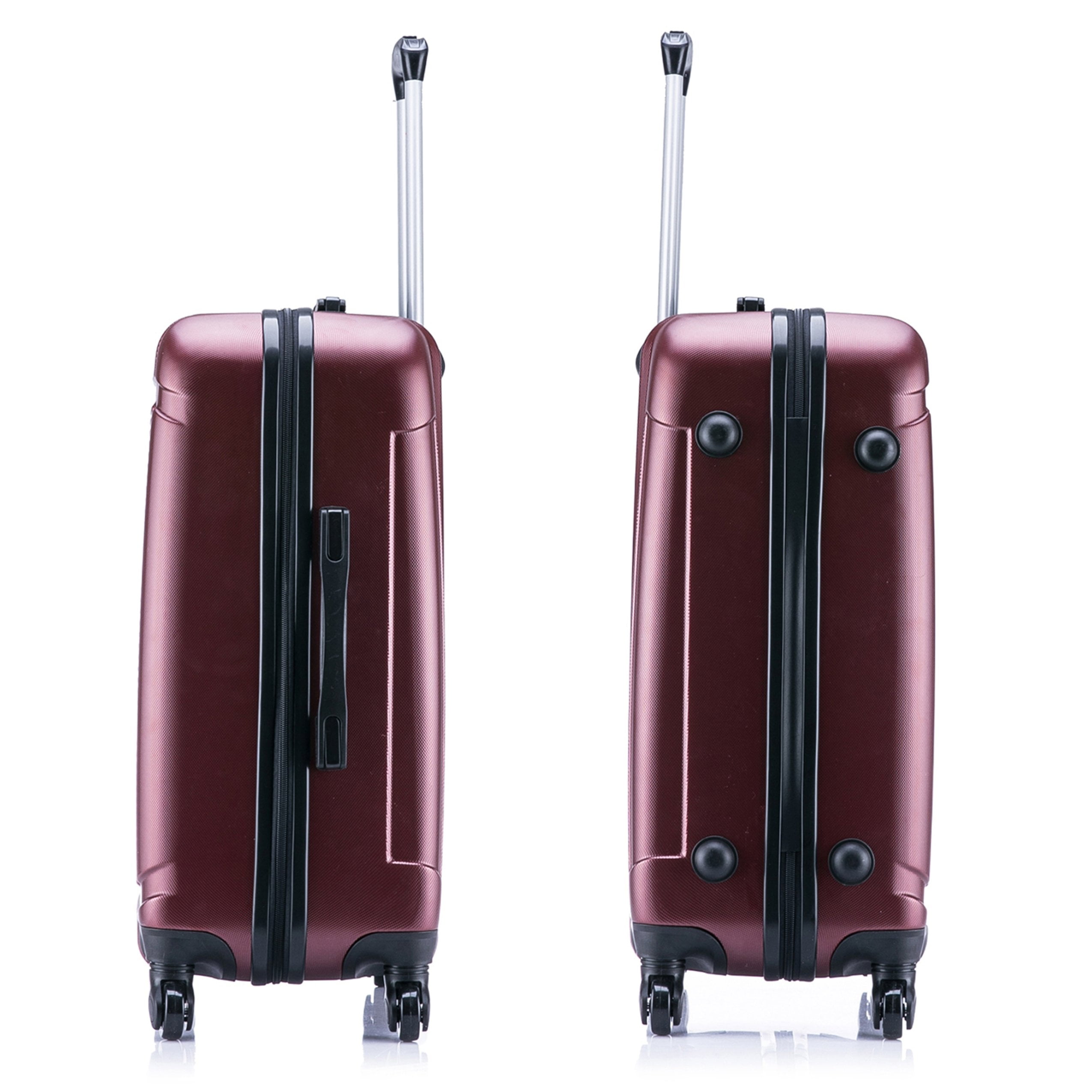 InUSA Pilot 24" Hardside Lightweight Luggage with Spinner Wheels, Handle, and Trolley, Wine
