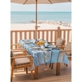 thumbnail image 3 of Rectangle Outdoor Tablecloth With Umbrella Hole And Zipper– Blue Coastal Nautical Waterproof Patio Table Cover for Party, Picnic, Backyard, 54"x80" , Life Is Better at The Beach Farmhouse, 3 of 8