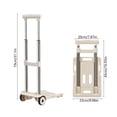thumbnail image 3 of Folding Hand Truck with Telescoping Handle and Wheels, Portable Foldable Dolly Cart for Moving Boxes, Groceries, Camping, and Courier Delivery, 3 of 6