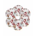 thumbnail image 7 of 15 Inch Round Placemats Set of 6, Grey Christmas Non Slip Heat Insulation PP Table Mats, Red Snowman Xmas Tree Snowflake Winter Washable Place Mats for Kitchen Dining Party Table Decor, 7 of 7