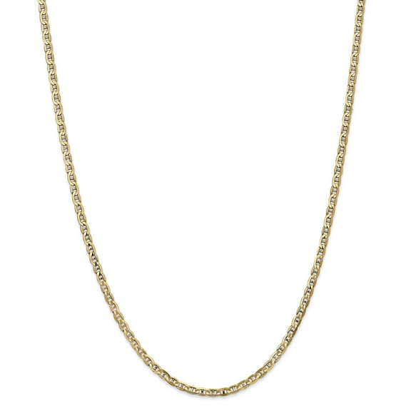 Primal Gold 14 Karat Yellow Gold 3mm Concave Anchor Chain