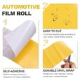 thumbnail image 4 of Uxcell 1 Set 6D Carbon Fiber Vinyl Wrap 11.8" x 3ft Self-Adhesive with Scraper, Yellow, 4 of 7