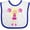 White and Royal, variant on Inktastic Cheerleaders, Cute Girl, Blonde Hair, Cheerleading Girls Baby Bib