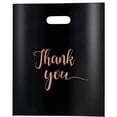 thumbnail image 1 of 100 Pcs Bolsas de Compras Reutilizables, negro y rosa, Bolsa Polipapel Boutique Decorada, bolsas de plastico regalo, bolsas para boutique, 1 of 4