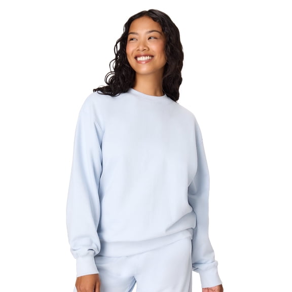 Hanes Originals Women's Fleece Sweatshirt Salty Pepper Grey XS