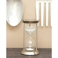 thumbnail image 3 of DecMode 7" x 12" Silver Metal Hourglass Sand Timer, 1-Piece, 3 of 9