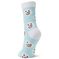 thumbnail image 6 of Airplus Aloe Infused Spa Crew Socks, Frozen Blue Tossed Snowmen, Women's Size 5-10, 6 of 6