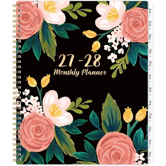 2027-2028 Monthly Planner/Calendar - 2 Year Planner, Jan 2027 - Dec 2028 | Monthly Calendar 2027-2028 with Two-Side Pocket, 9'' x 11'', Tabs, Sturdy Binding
