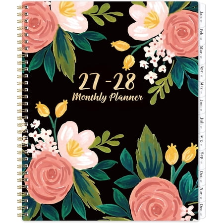 2027-2028 Monthly Planner/Calendar - 2 Year Planner, Jan 2027 - Dec 2028 | Monthly Calendar 2027-2028 with Two-Side Pocket, 9'' x 11'', Tabs, Sturdy Binding