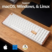Keychron K4 HE 96% Wireless RGB Magnetic Switch Keyboard, Hall Effect Rapid Trigger, QMK, 2.4G/BT, White