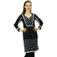 thumbnail image 3 of Phagun Women's Designer Black Tunic Cotton Casual Kurta Full Sleeve Kurti-4, 3 of 8