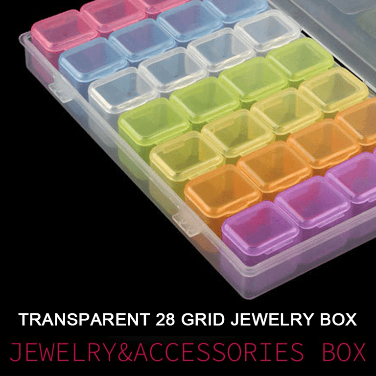 Rhinestone Organizer Box, 3D Acrylic Nail Charms Storage Box 