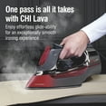 thumbnail image 5 of CHI Lava Clothing Iron, Steam Iron for Clothes with Lava Ceramic Soleplate & Retractable Cord, Black, 5 of 12