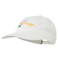 thumbnail image 2 of Mississippi State Flower Embroidered Washed Cap - White OSFM, 2 of 5