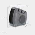 thumbnail image 4 of Calefactor Ventilador Calentador Electrico 1500W Portatil gris 1, 4 of 8