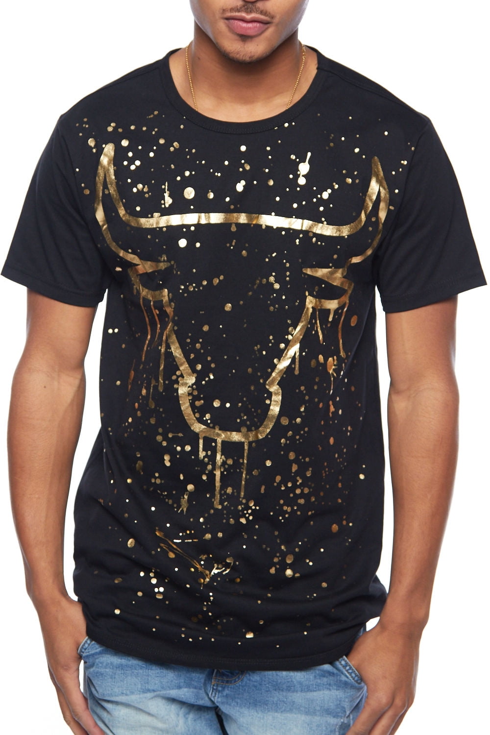 black and gold chicago bulls shirt