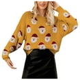 thumbnail image 1 of Daznico Womens Santa Knitted Pullover Sweater,Size XL, 1 of 8