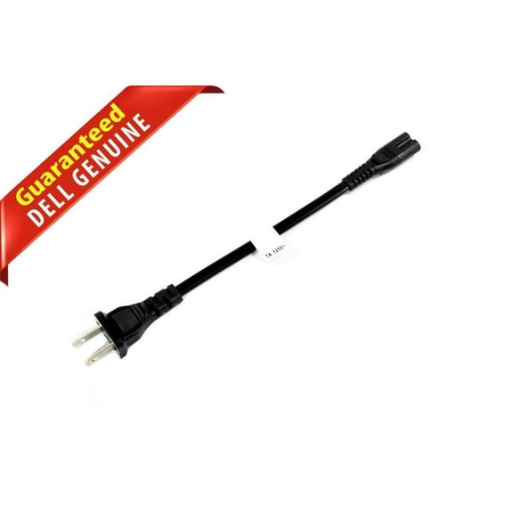 Dell XP594 2 prong 4.5" Power Cable Black For PA-10 PA-12 Slim Universal (NEW)