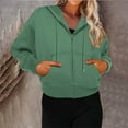 thumbnail image 4 of Timegard Half Zip Pullover for Women Cropped Long Sleeve Tops Sweatshirts Thumb Hole Fall Solid Color Tops, 4 of 8