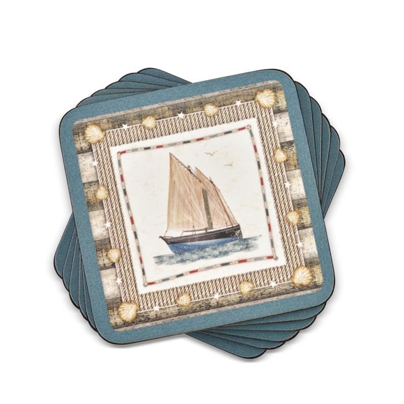Pimpernel Set of 6 Coastal Breeze Coasters