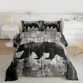 thumbnail image 2 of Homewish Woodland Animal Bear Queen Comforter Set,Old Barn Door Bedding Sets,Happy Camping Bedding Comforter Set For Kids,Microfiber Bedroom Decor Reversible,3-Piece, 2 of 8