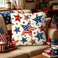 thumbnail image 6 of romoty 4th of July Independence Day Pillow Covers 18"x18", Patriotic Red Truck Stars and Stripes Throw Pillow Case, Square Decorative Cushion Cover for Home Sofa Patio Farmhouse Decor, 6 of 9