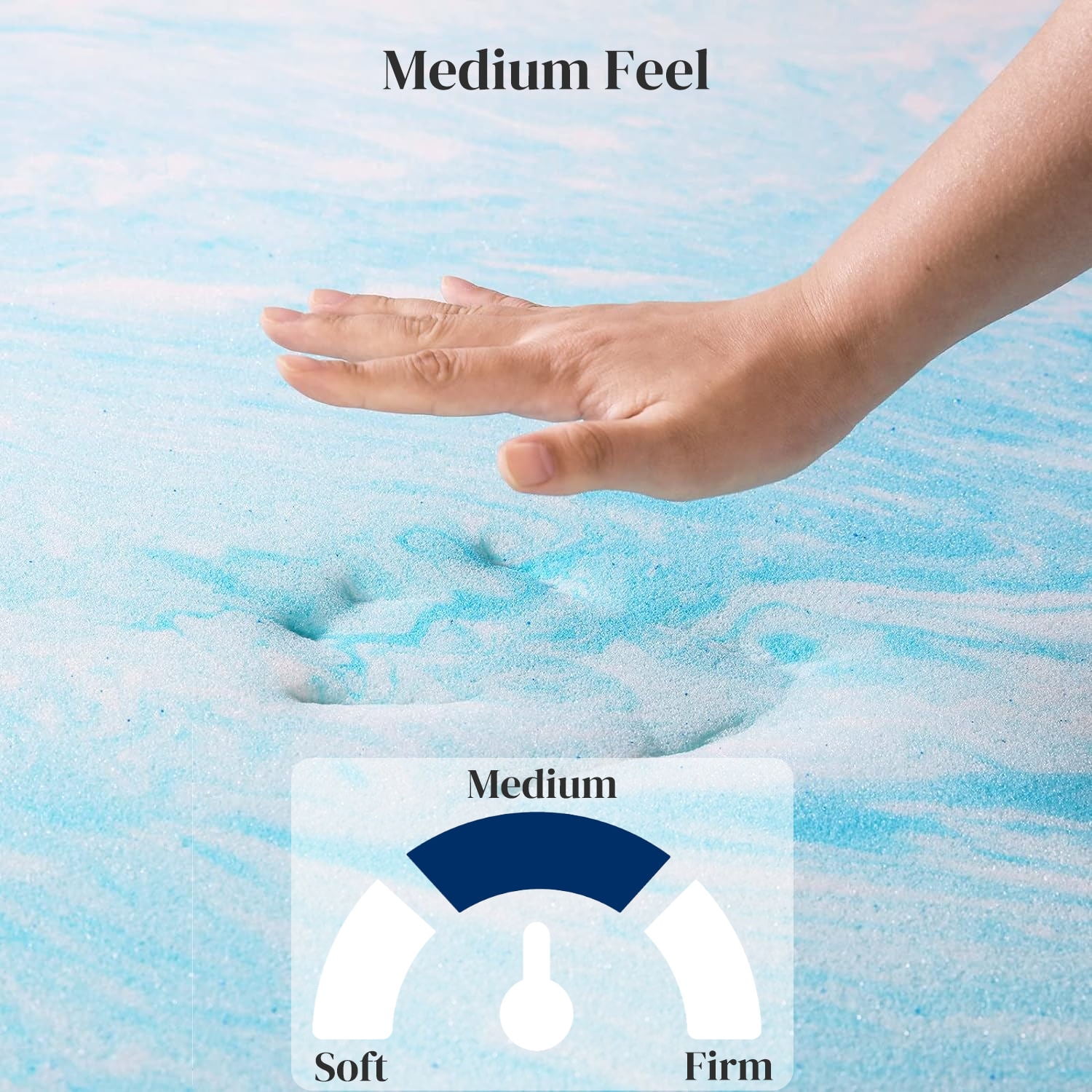 3 inches Queen Size Cooling Gel-infused Memory Foam Mattress Topper for Pressure Relief