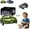 Green, variant on Flying car, 2-in-1 flying remote control car and drone, remote control quadcopter with one-key takeoff/landing function, easy-to-control mini remote control drone, suitable for holiday gifts.