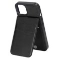 thumbnail image 2 of Black PU Leather Wallet Phone Case with Magnetic Buckle for iPhone 13 - 6.1in, 2 of 5