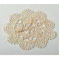 thumbnail image 2 of Fennco Styles Handmade All-over Cluny Lace Cotton Doilies, 6 Inches Round, Beige (4), 2 of 2