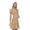 thumbnail image 1 of Women’s A Line Fruits Summer Dress, Retro Triangle Arrangement, Cross Wrap V Neck, 6 Sizes, by Ambesonne, 1 of 2