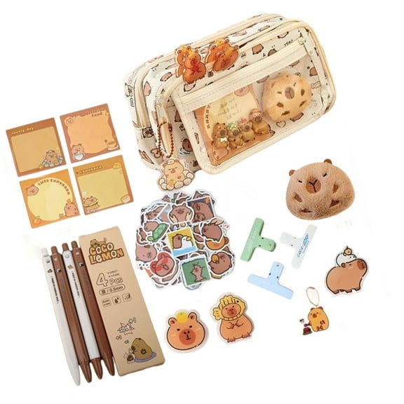 Cartoon Capybara Pencil Case Large Capacity Storage Bag Pen Bag Pencil Holders