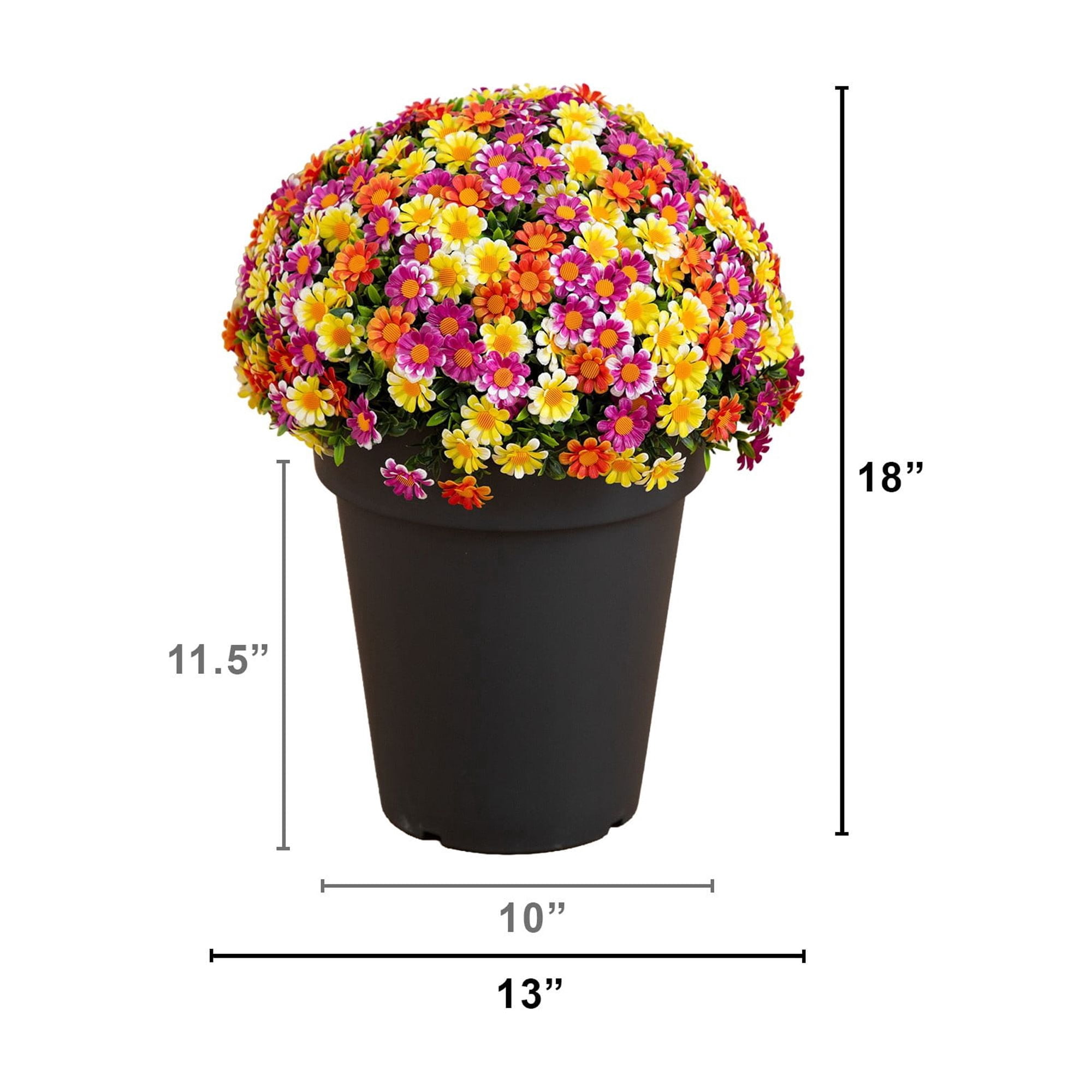 18in. UV Resistant Artificial Mixed Daisy Plant (Indoor/Outdoor)
