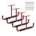 thumbnail image 1 of Flynix 4 Pcs Crochet de Rangement au-Dessus du Garage Présentoir Support Utilitaire, Cintre de Plafond Rouge, 1 of 9