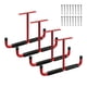 thumbnail image 1 of 4 ganchos de almacenamiento para garaje, ganchos colgantes de metal para estante de exhibición, colgador de techo rojo, 1 of 8