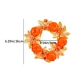 thumbnail image 3 of Moocorvic Candle Rings, Halloween Orange Candle Rings Wreath for Candle Holder, Maple Leaf Small Wreaths for Fall Thanksgiving Home Table Centerpieces, 3 of 6