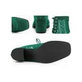 thumbnail image 2 of BLISSFUL STEP Women's Ankle Boots Floral Lace Square Toe Lace Zip Block Heel  Green 5.5, 2 of 4
