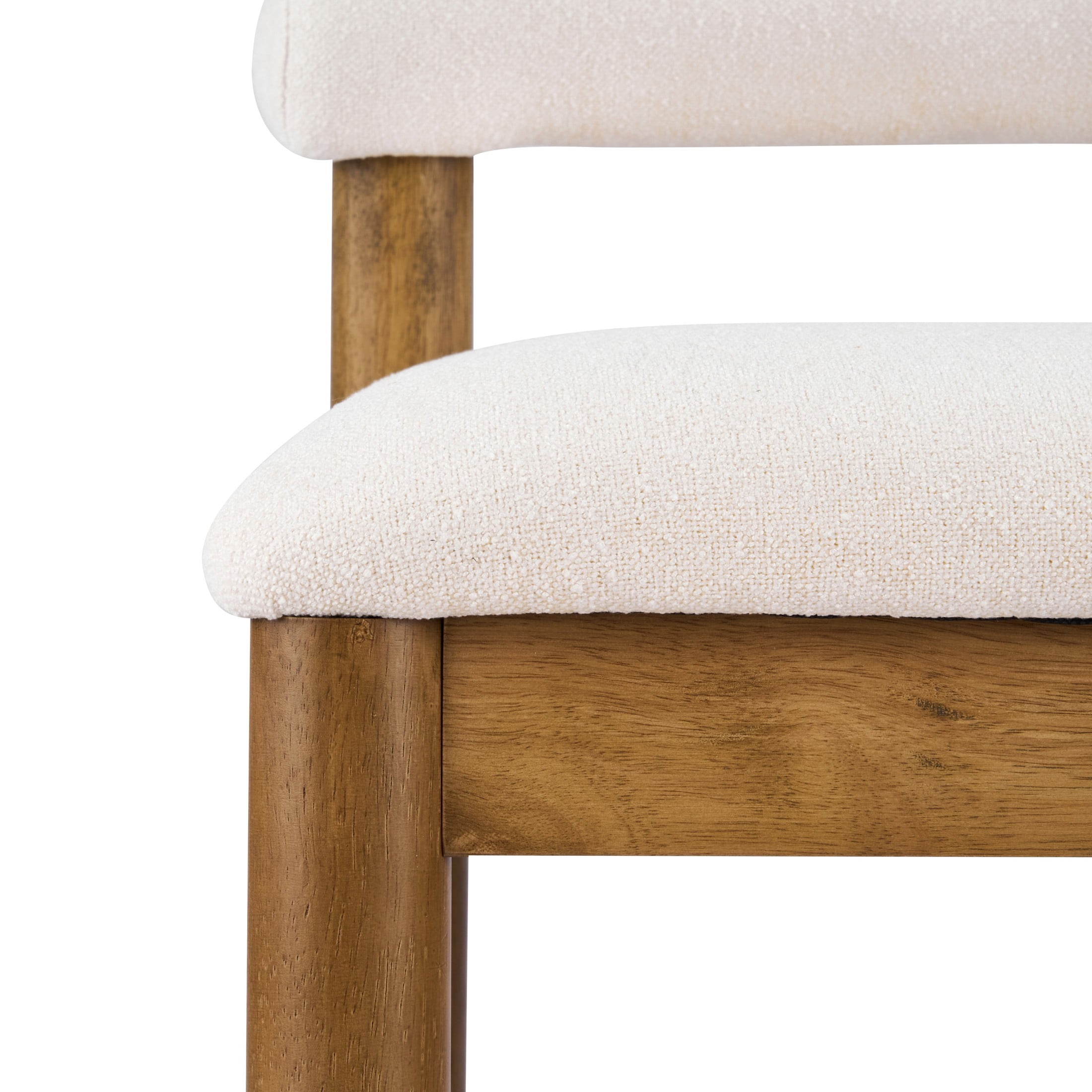 Christopher Knight Home Farmhouse Upholstered Counter Stools with Spindle Legs, Natural+Beige, Set of 4