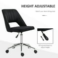 thumbnail image 4 of Vinsetto Armless Office Chair Swivel Computer Desk Chair, Black, 4 of 10