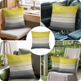 thumbnail image 4 of Throw Pillow Covers, Yellow Gray Decorative Throw Pillow Covers 18x18 Inch, Country Vintage Abstract Gradient Wooden Square Linen Pillow Cases for Couch/Living Room/Sofa, 4 of 9